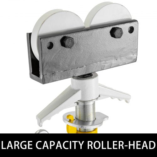 High Folding Pipe Stand with Roller Head, Adjustable Height 2500Lb Capacity Fold A Jack Stand for Trailer, Welding