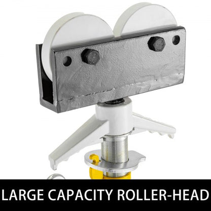 High Folding Pipe Stand with Roller Head, Adjustable Height 2500Lb Capacity Fold A Jack Stand for Trailer, Welding