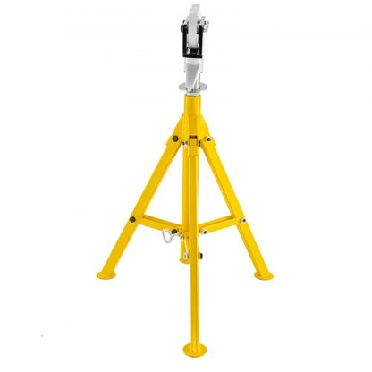 High Folding Pipe Stand with Roller Head, Adjustable Height 2500Lb Capacity Fold A Jack Stand for Trailer, Welding