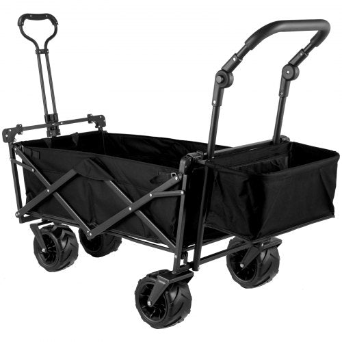 Folding Wagon Utility Cart XL Collapsible Garden Cart With Canopy  AllTerrain Wheels  Perfect For C 7