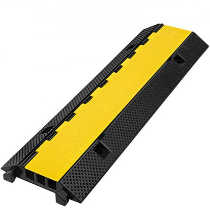 Heavy Duty Rubber Cable Protector Ramps 44000Lbs Load Capacity 3Channel Cord Cover Ramp For Drivewa 7