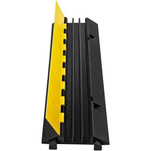 Heavy Duty Rubber Cable Protector Ramps 44000Lbs Load Capacity 3Channel Cord Cover Ramp For Drivewa 9