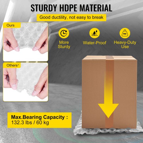 16 X 984ft Air Cushion Film Roll Heavy Duty Bubble Bags For Packaging  TearAble Waterproof Air Pill 3