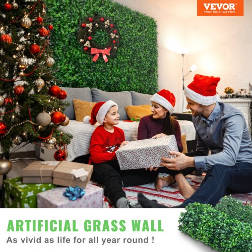 Boxwood Hedge Wall Panels, Artificial Grass Backdrop Wall Thick, Privacy Hedge Screen for Indoor Outdoor