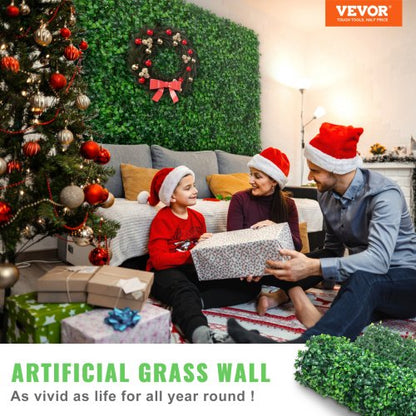 Boxwood Hedge Wall Panels, Artificial Grass Backdrop Wall Thick, Privacy Hedge Screen for Indoor Outdoor