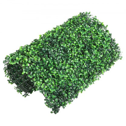 Artificial Boxwood Hedge Wall Panels UV Protected, Fake Grass Wall for Privacy Fence Indoor Outdoor Garden Decor