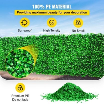 UV-Protected Boxwood Hedge Wall Panels Artificial Grass Backdrop Wall for Indoor Outdoor Privacy Fence, Garden & Event