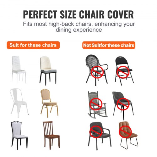Stretch Spandex Folding Chair Covers Set, Universal Fit with Arched Front, Washable Slipcovers for Wedding, Holiday