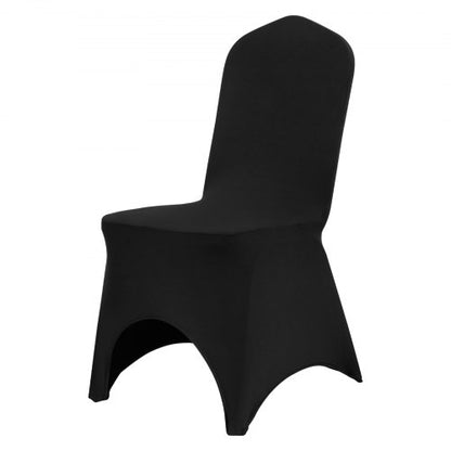 Stretch Spandex Folding Chair Covers Set, Universal Fit with Arched Front, Washable Slipcovers for Wedding, Holiday
