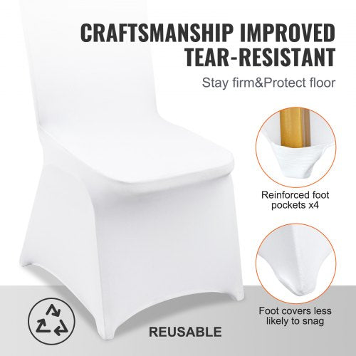 Stretch Spandex Folding Chair Covers, Universal Removable Washable Slipcovers for Wedding, Party, Holiday, Dining