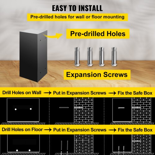 Large Double Door Safe Box, Fireproof Steel Digital Safe for Cash, Guns, Jewelry & Valuables, Heavy-Duty Security Strong