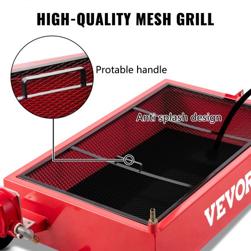 Low Profile Oil Drain Pan, Large Capacity Gallon Oil Drain Tank with Manual Pump, Hose, Heavy-Duty Wheels & Folding