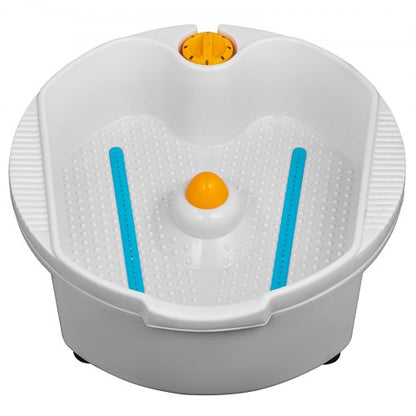 Hydraulic Lift Adjustable Spa Pedicure Unit with Easy-Clean Bubble Massage Footbath, White Salon Chair
