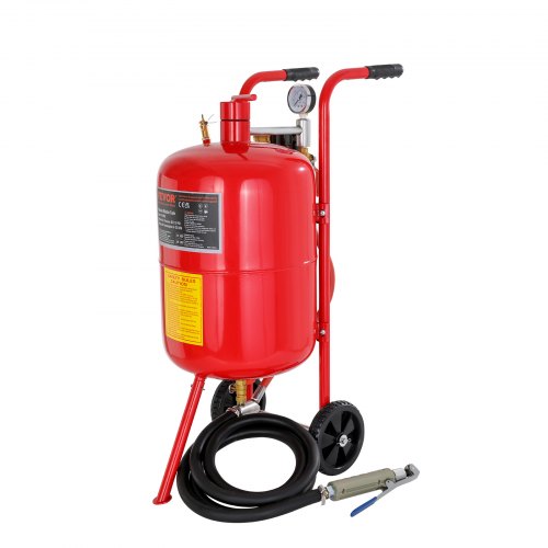 10Gal40L Sandblaster Kit HeavyDuty Power Sand Blaster W Grit Nozzles Pressure Gauge 8