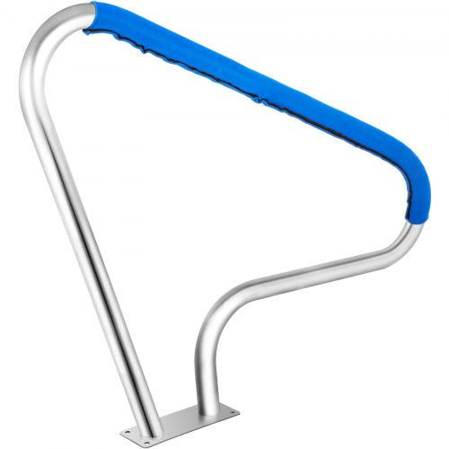 Pool Rail 32x23 304 Stainless Steel Pool Railing With 250LBS Load Capacity Blue Grip Cover  M8 Dril 8