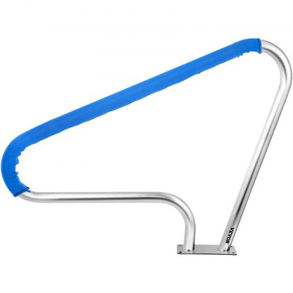 Pool Rail 32x23 304 Stainless Steel Pool Railing With 250LBS Load Capacity Blue Grip Cover  M8 Dril 7