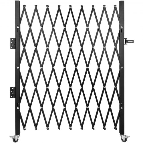 HeavyDuty Single Folding Security Gate 50 H X 75 W Steel Accordion Security Gate With 360 Rolling C 1