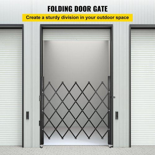 Scissor Gate Or Door With Padlock HeavyDuty 360 Rolling Barricade Gate For Home  Industrial Safety 2