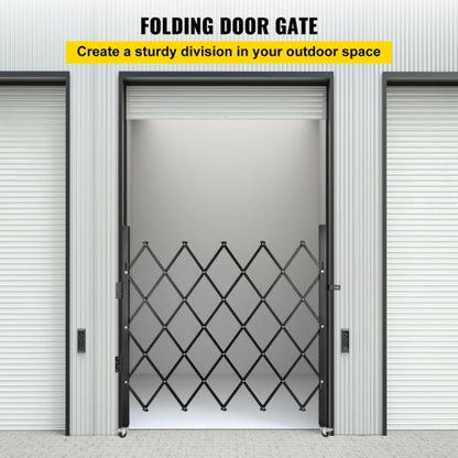 Scissor Gate Or Door With Padlock HeavyDuty 360 Rolling Barricade Gate For Home  Industrial Safety 2