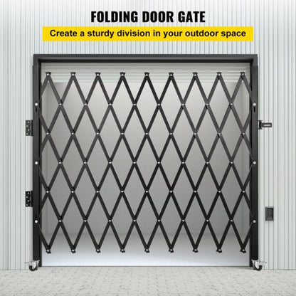 Flexible Expanding Security Gate 360 Rolling Barricade Gate With Padlock  HeavyDuty Scissor Gate Fo 2
