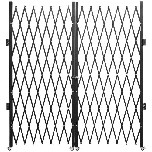 65 Ft X 12 Ft Double Folding Steel Accordion Security Gate Flexible Expanding 360 Rolling Barricade 8
