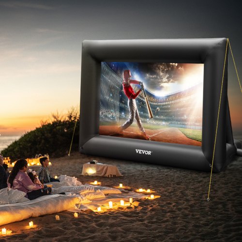 24ft Inflatable Movie Screen, Outdoor Theater Projector Screen with 360W Blower | Heavy-Duty Oxford Fabric for Backyard