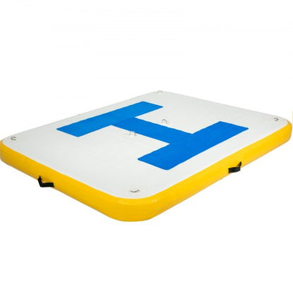 Inflatable Floating Dock 8x5 Ft HeavyDuty PVC Platform With Electric Pump For Swimming  Relaxation 7