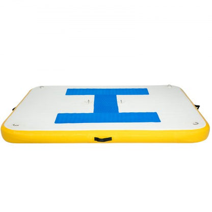 Inflatable Floating Dock 8x5 Ft HeavyDuty PVC Platform With Electric Pump For Swimming  Relaxation 8