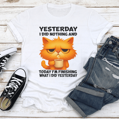 Yesterday I Did Nothing And Today Tee 2