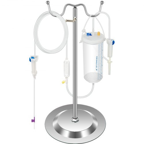 Dark Skin IV Practice Kit, Phlebotomy Training Arm with Infusion Stand for Venipuncture, IV Injection, and Blood Draw