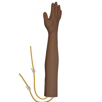 Dark Skin IV Practice Kit, Phlebotomy Training Arm with Infusion Stand for Venipuncture, IV Injection, and Blood Draw