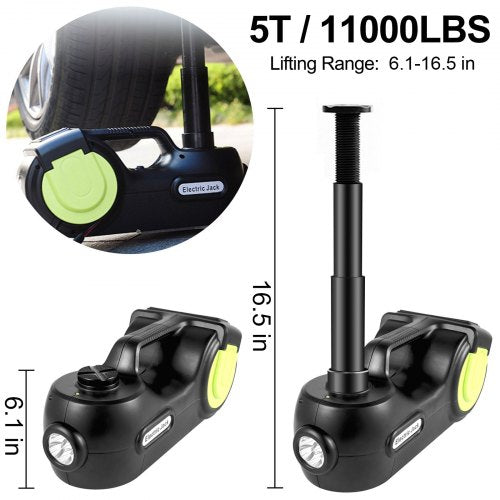 Electric Car Jack Hydraulic Floor Jack with Impact Wrench & LED Light, Lifting Range for SUV, MPV, Sedan, Truck Tire