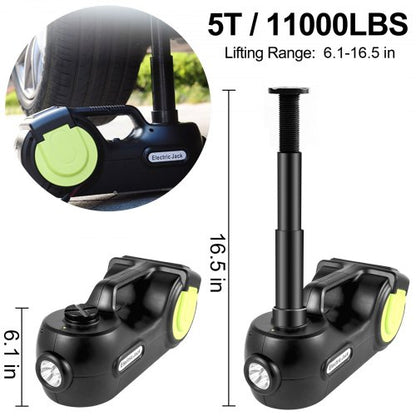 Electric Car Jack Hydraulic Floor Jack with Impact Wrench & LED Light, Lifting Range for SUV, MPV, Sedan, Truck Tire