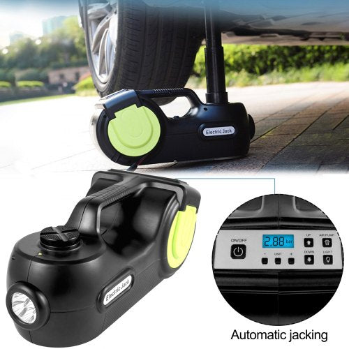 Electric Car Jack Hydraulic Floor Jack with Impact Wrench & LED Light, Lifting Range for SUV, MPV, Sedan, Truck Tire