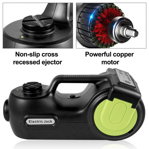 Electric Car Jack Hydraulic Floor Jack with Impact Wrench & LED Light, Lifting Range for SUV, MPV, Sedan, Truck Tire