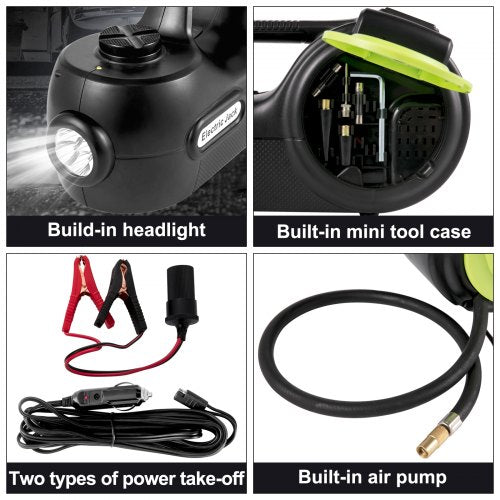 Electric Car Jack Hydraulic Floor Jack with Impact Wrench & LED Light, Lifting Range for SUV, MPV, Sedan, Truck Tire