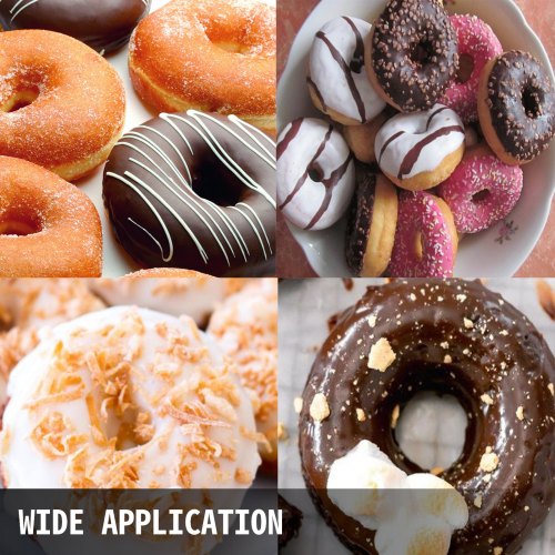 Professional Hole Electric Doughnut Maker, Commercial Waffle Donut Machine with Double-Sided Heating, Teflon-Coated