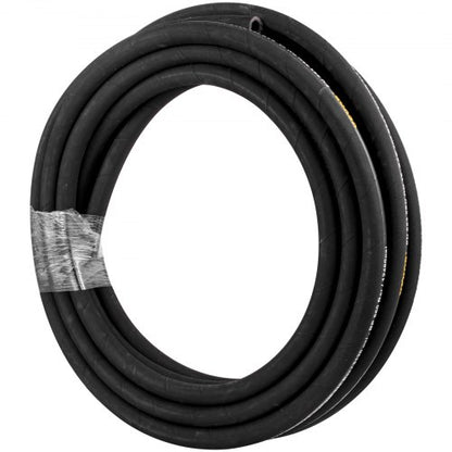100 ft Coiled Hydraulic Hose 3/8 Inch, 4800 PSI High-Pressure Rubber Hydraulic Hose with 2 Steel Wire Braid