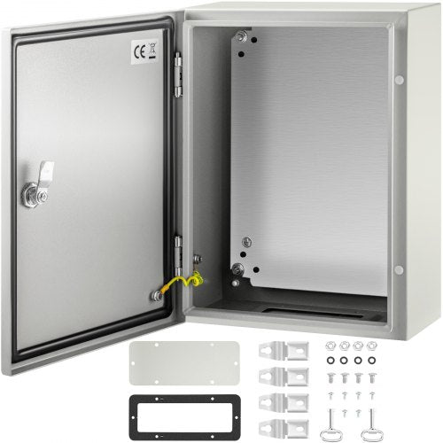 16x12x6 Carbon Steel Hinged Junction Box IP66 Waterproof  Dustproof Electrical Enclosure Box With M 1