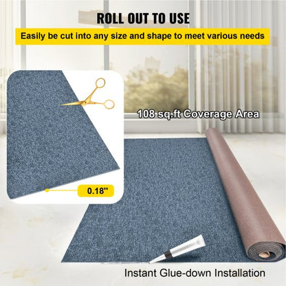 Marine Carpet 6 Ft X 13 Ft NonSlip Waterproof Outdoor Carpet Roll  Soft Durable Gray Boat Carpet 5