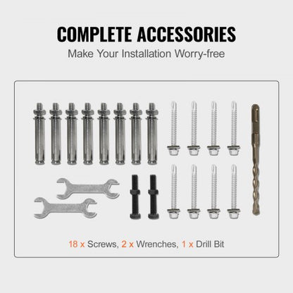 Front Porch Hand Rail HeavyDuty Wrought Iron Stair Railing Adjustable For 13 Steps Weatherproof 6