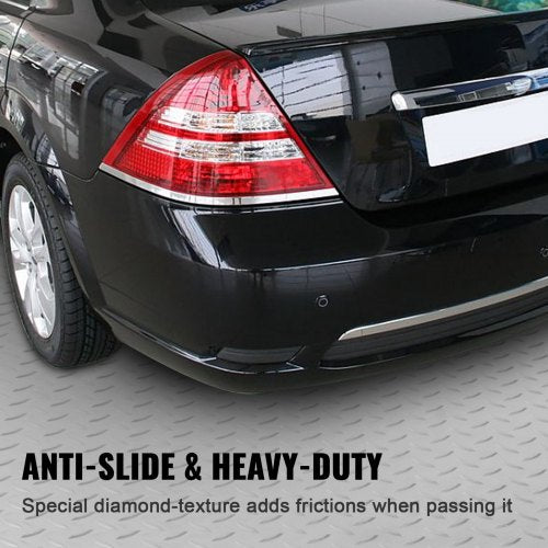 49x13ft Garage Floor Mat HeavyDuty AntiSlide Vinyl Flooring Roll Diamond Texture Silver Garage Mat  3