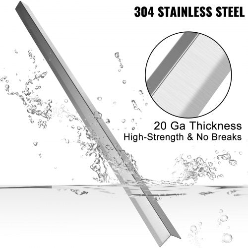 20-Pack 304 Stainless Steel Corner Guards (2 x 2 x 48 Inch), Heavy-Duty Metal Wall Corner