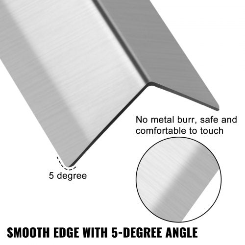 20-Pack 304 Stainless Steel Corner Guards (2 x 2 x 48 Inch), Heavy-Duty Metal Wall Corner