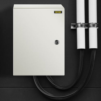 NEMA Steel Electrical Box, IP Rated Waterproof & Dustproof Junction Enclosure with Lock, Hinge & Mounting Plate