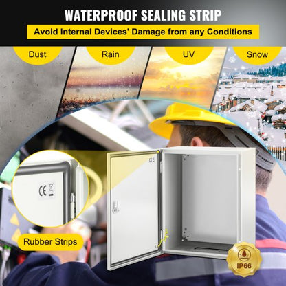 20 X 16 X 10 NEMA 4X Steel Electrical Enclosure IP66 Waterproof  Dustproof Electrical Box 4