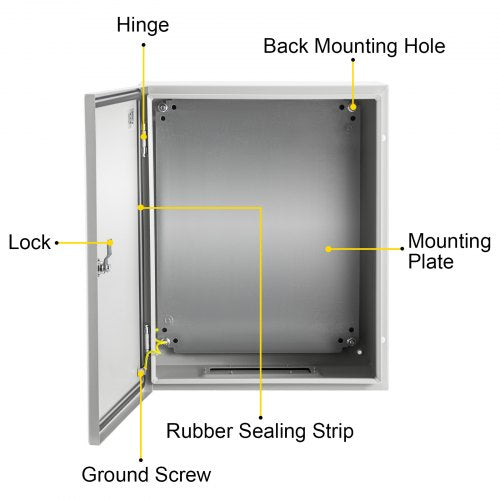 20 X 16 X 10 NEMA 4X Steel Electrical Enclosure IP66 Waterproof  Dustproof Electrical Box 7