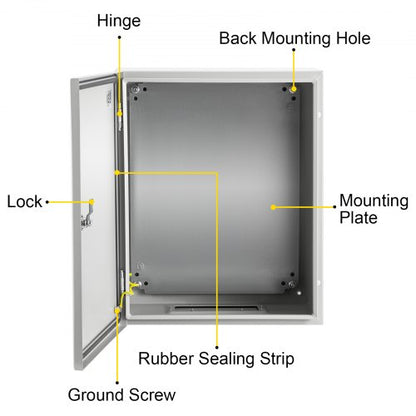 20 X 16 X 10 NEMA 4X Steel Electrical Enclosure IP66 Waterproof  Dustproof Electrical Box 7