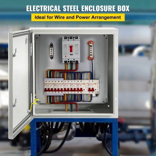 24x24x8 NEMA 4X Steel Electrical Box IP66 Waterproof  Dustproof Enclosure IndustrialGrade Outdoor 2