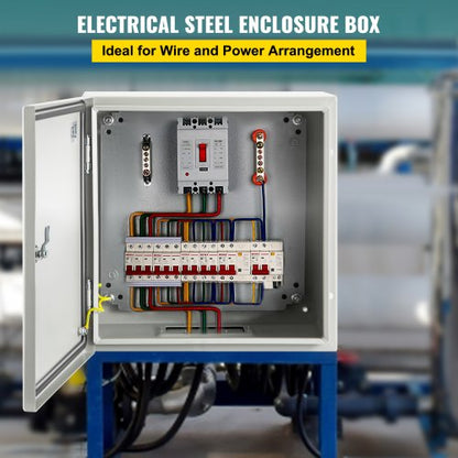 HeavyDuty 20x20x6 Steel Enclosure 4X Rated IP66 Waterproof Electrical Junction Box For Secure Indoo 2